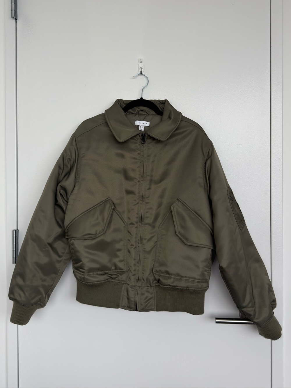 Topshop Oversized Puffer Bomber Jacket